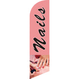 Sinonarui Nails Advertising Custom Feather Razor Flags Blade Angled Flag for Display