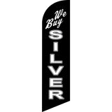 Sinonarui Silver Advertising Custom Feather Razor Flags Blade Angled Flag for Display