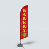 Sinonarui Bakery Cakes Advertising Custom Feather Razor Flags Blade Angled Flag for Display