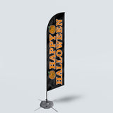 Sinonarui Halloween Advertising Custom Feather Razor Flags Blade Angled Flag for Display