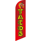 Sinonarui Tacos Advertising Custom Feather Razor Flags Blade Angled Flag for Display