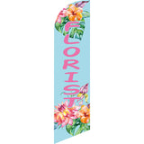 Sinonarui Flowers Advertising Custom Feather Razor Flags Blade Angled Flag for Display