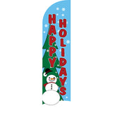 Sinonarui Christmas Advertising Custom Feather Razor Flags Blade Angled Flag for Display