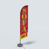 Sinonarui Sofa Sale Advertising Custom Feather Razor Flags Blade Angled Flag for Display