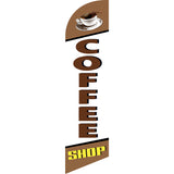 Sinonarui Coffee Advertising Custom Feather Razor Flags Blade Angled Flag for Display