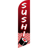 Sinonarui Sushi Advertising Custom Feather Razor Flags Blade Angled Flag for Display