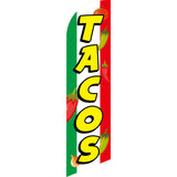 Sinonarui Tacos Advertising Custom Feather Razor Flags Blade Angled Flag for Display