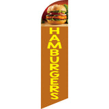 Sinonarui Hamburger Hot Dogs Advertising Custom Feather Razor Flags Blade Angled Flag for Display