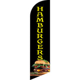 Sinonarui Hamburger Hot Dogs Advertising Custom Feather Razor Flags Blade Angled Flag for Display