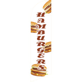 Sinonarui Hamburger Hot Dogs Advertising Custom Feather Razor Flags Blade Angled Flag for Display