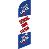 Sinonarui Smog Check Advertising Custom Feather Razor Flags Blade Angled Flag for Display