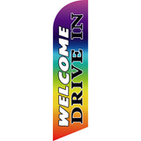 Sinonarui Drive Advertising Custom Feather Razor Flags Blade Angled Flag for Display