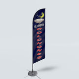 Sinonarui Mattress Advertising Custom Feather Razor Flags Blade Angled Flag for Display