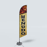 Sinonarui Menudo Advertising Custom Feather Razor Flags Blade Angled Flag for Display