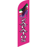 Sinonarui Shoes Advertising Custom Feather Razor Flags Blade Angled Flag for Display