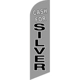 Sinonarui Silver Advertising Custom Feather Razor Flags Blade Angled Flag for Display