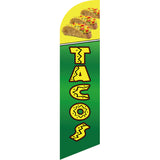 Sinonarui Tacos Advertising Custom Feather Razor Flags Blade Angled Flag for Display