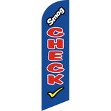 Sinonarui Smog Check Advertising Custom Feather Razor Flags Blade Angled Flag for Display