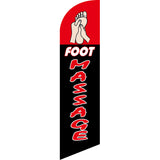 Sinonarui Foot Massage Advertising Custom Feather Razor Flags Blade Angled Flag for Display