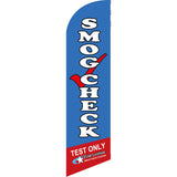 Sinonarui Smog Check Advertising Custom Feather Razor Flags Blade Angled Flag for Display