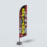 Sinonarui Appliance Advertising Custom Feather Razor Flags Blade Angled Flag for Display