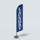 Sinonarui Laundry Advertising Custom Feather Razor Flags Blade Angled Flag for Display