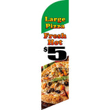 Sinonarui Pizza Advertising Custom Feather Razor Flags Blade Angled Flag for Display