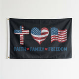Freedom USA Flag 3x5 FT Grunge Paint Splatter Patriotic Black Red White Banner Wall Decor Indoor Outdoor Hanging Polyester Sign