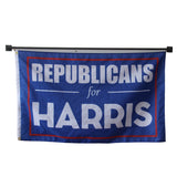 Republicans for harris  flag Polyester Digital Printing 3x5ft Outdoor Banner with Brass Grommets