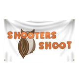 Shooters Shoot Owl Flag 3x5ft Polyester Fade Resistant with Brass Grommets for Basketball Fan Bar Dorm Decor