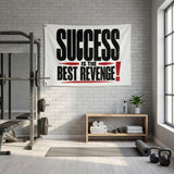 3x5FT Success Is the Best Revenge Motivational Flag for Home Gym Office Wall Decor Outdoor Indoor Hanging Banner