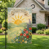 12x18 Inch Sun Rise Garden Flags Banner, 3-Layer Knitted Polyester Double Sided Decor for Patio & Yard