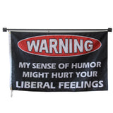 warning flag Polyester Digital Printing 3x5ft Outdoor Banner with Brass Grommets